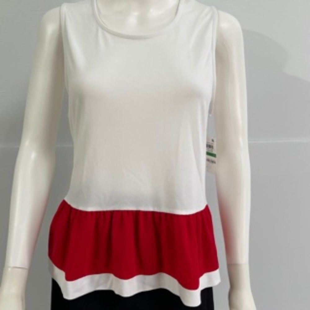 Maison Jules Sleeveless Peplum Top